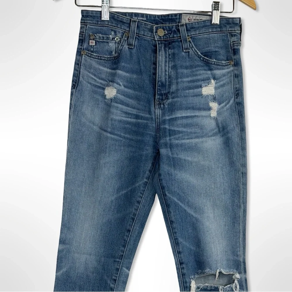 AG Adriano Goldschmied The Sophia High Rise Skinny Jeans Medium Wash Size 27R - Picture 5 of 11